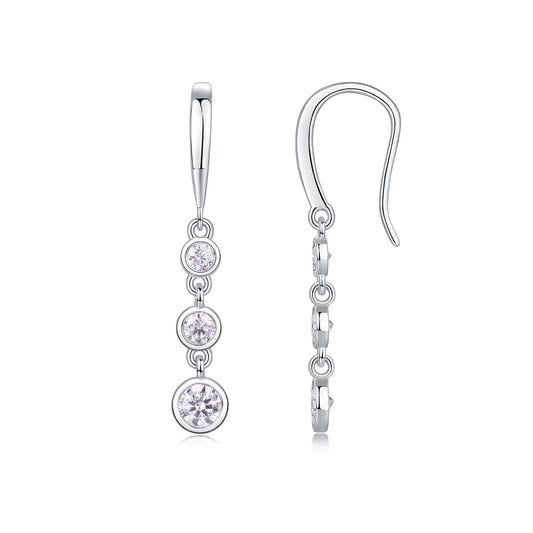 Boucles d’oreilles moissanite multi-diamants