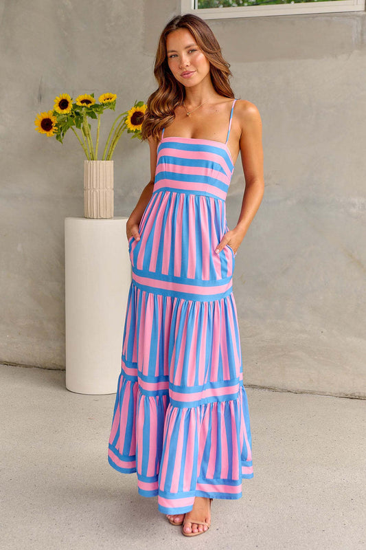 Robe Longue à Rayures
