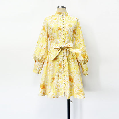 Robe  à volants avec ceinture