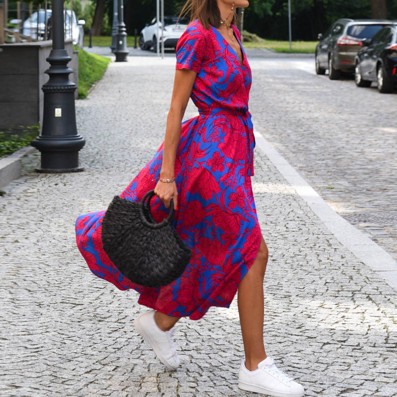 Robe de plage imprimée