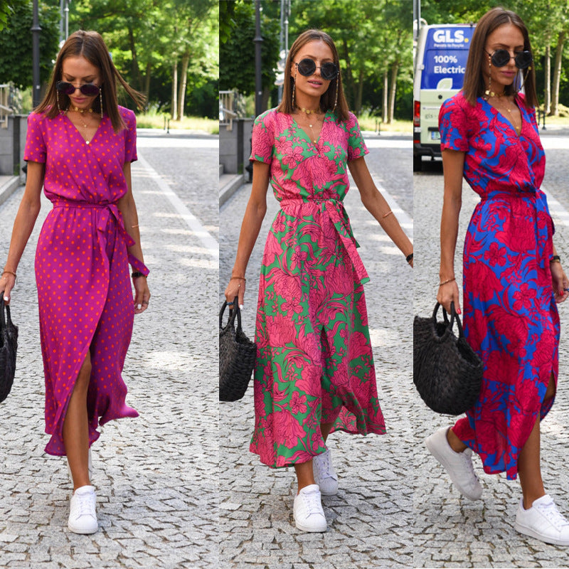 Robe de plage imprimée